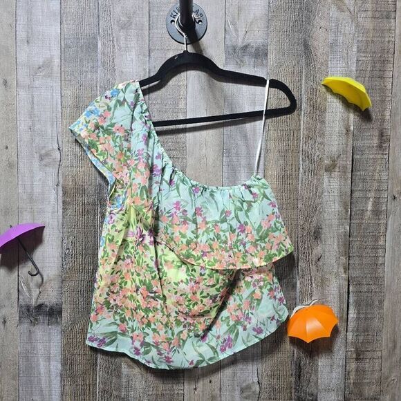 Yumi Kim Fleur Melody One Shoulder Ruffle Top NWT - Picture 3 of 5